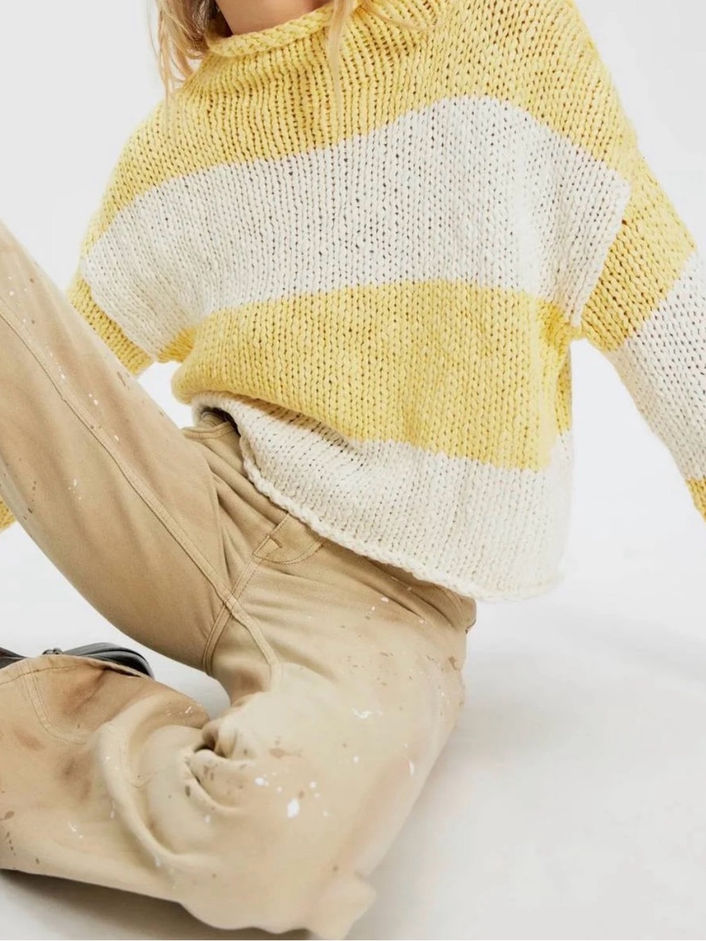 Free People - Opal Rollneck Knit Stripe Sweater